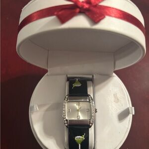 NWT Martini Time Black Watch with Rhinestone Details